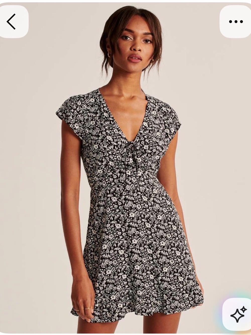 Abercrombie Floral V-Neck Mini Dress